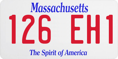MA license plate 126EH1