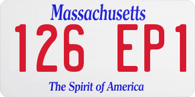 MA license plate 126EP1