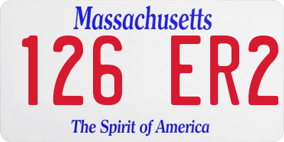 MA license plate 126ER2