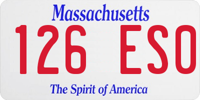 MA license plate 126ES0