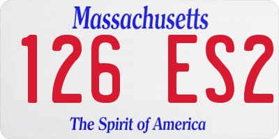 MA license plate 126ES2