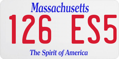 MA license plate 126ES5