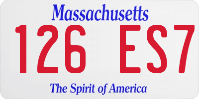 MA license plate 126ES7