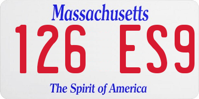 MA license plate 126ES9