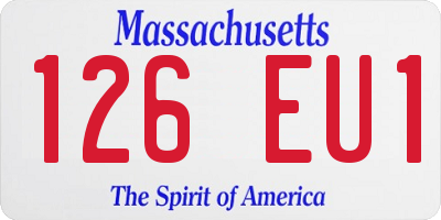 MA license plate 126EU1