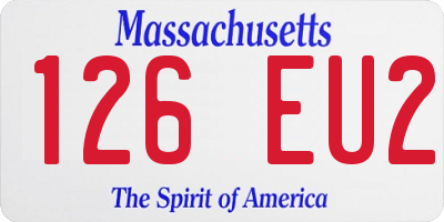 MA license plate 126EU2