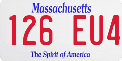 MA license plate 126EU4
