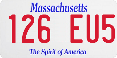 MA license plate 126EU5
