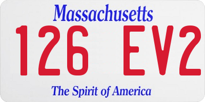 MA license plate 126EV2