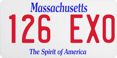 MA license plate 126EX0