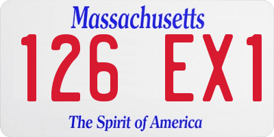 MA license plate 126EX1