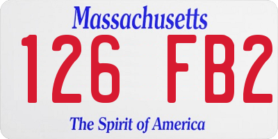 MA license plate 126FB2