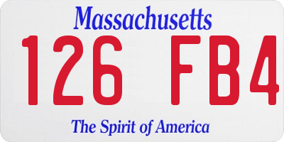 MA license plate 126FB4