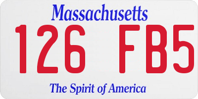 MA license plate 126FB5