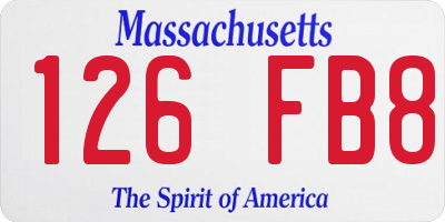 MA license plate 126FB8