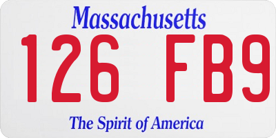 MA license plate 126FB9