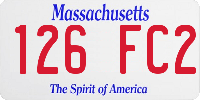 MA license plate 126FC2