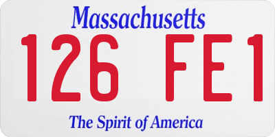 MA license plate 126FE1