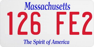 MA license plate 126FE2