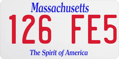 MA license plate 126FE5