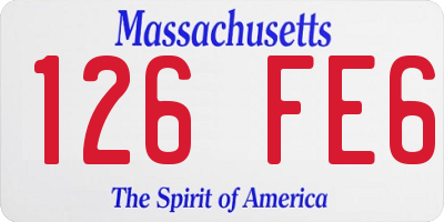 MA license plate 126FE6