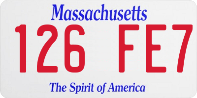 MA license plate 126FE7