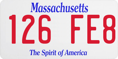 MA license plate 126FE8