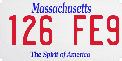 MA license plate 126FE9