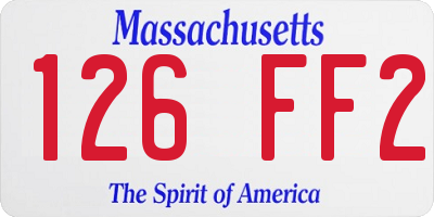 MA license plate 126FF2
