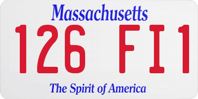 MA license plate 126FI1