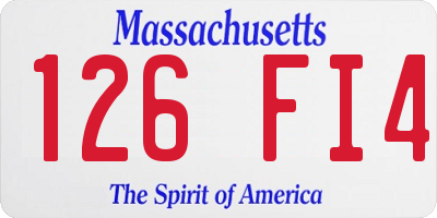 MA license plate 126FI4