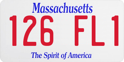 MA license plate 126FL1