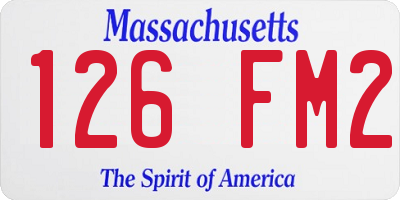MA license plate 126FM2