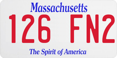 MA license plate 126FN2
