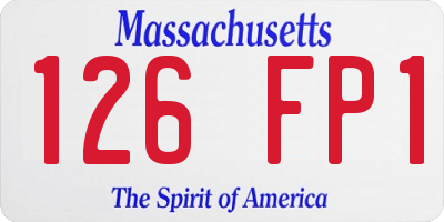 MA license plate 126FP1