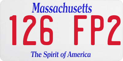 MA license plate 126FP2