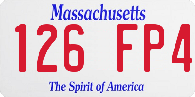 MA license plate 126FP4