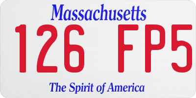 MA license plate 126FP5