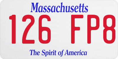 MA license plate 126FP8