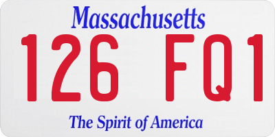 MA license plate 126FQ1