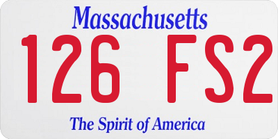 MA license plate 126FS2