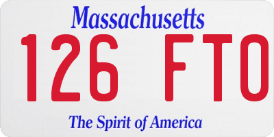 MA license plate 126FT0