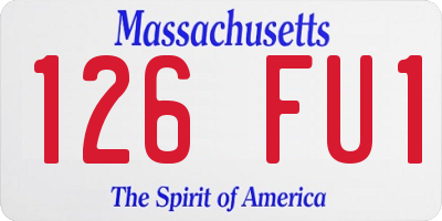 MA license plate 126FU1