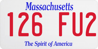 MA license plate 126FU2