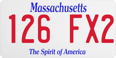 MA license plate 126FX2