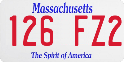 MA license plate 126FZ2