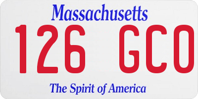 MA license plate 126GC0