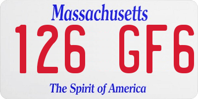 MA license plate 126GF6