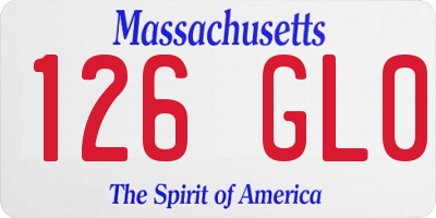 MA license plate 126GL0