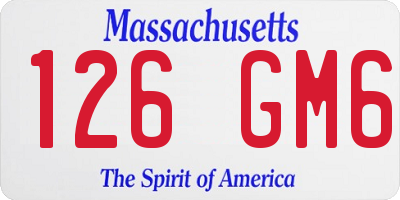 MA license plate 126GM6